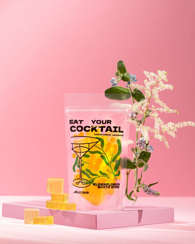 Алкогольні желейні цукерки Jelly Bar Бузина і біле вино