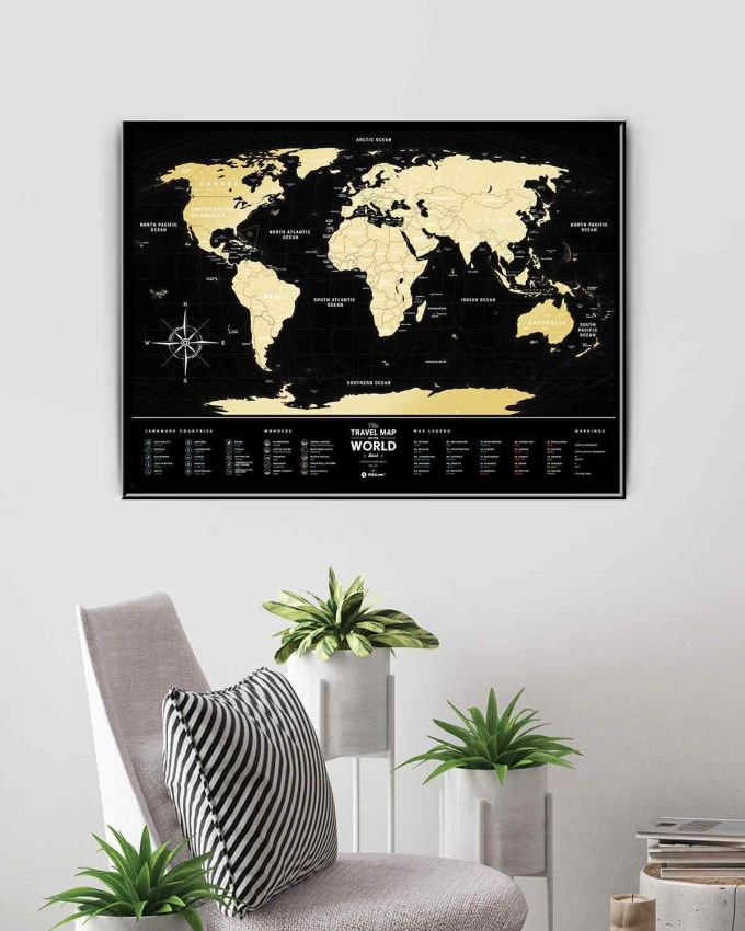 Скретч Карта Світу Travel Map  Black
