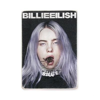 Дерев'яний постер "Billie Eilish with spider"