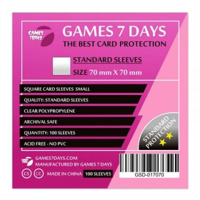 Протектори для карт Games 7 Days 70X70 мм
