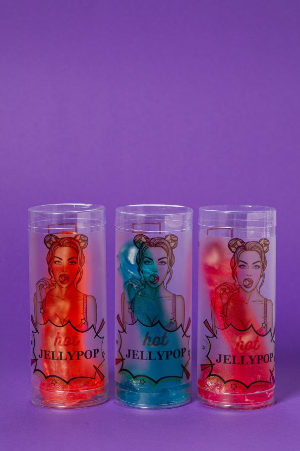 Алкогольные желейные конфеты Jelly Bar HOT Jellypop Голубая лагуна