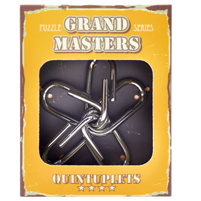 Металлическая головоломка Grand Master Puzzles QUANTUPLETS yellow