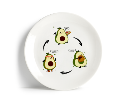 Тарілка PapaDesign "Avo Eat-Sleep-Repeat"