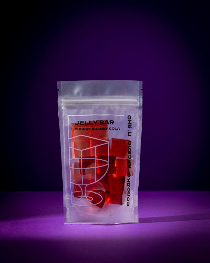 Алкогольні желейні цукерки Jelly Bar Вишнева бренді кола