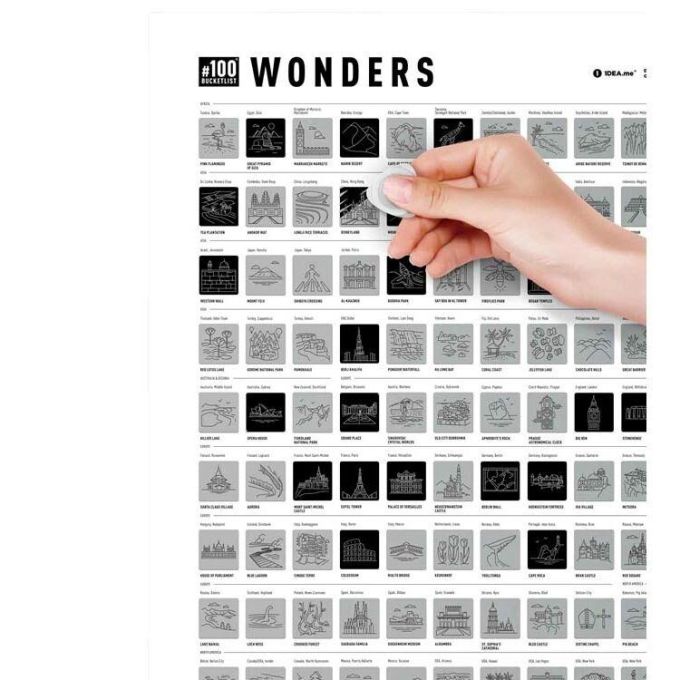 Скретч постер  100 Wonders (100 Чудес Світу)