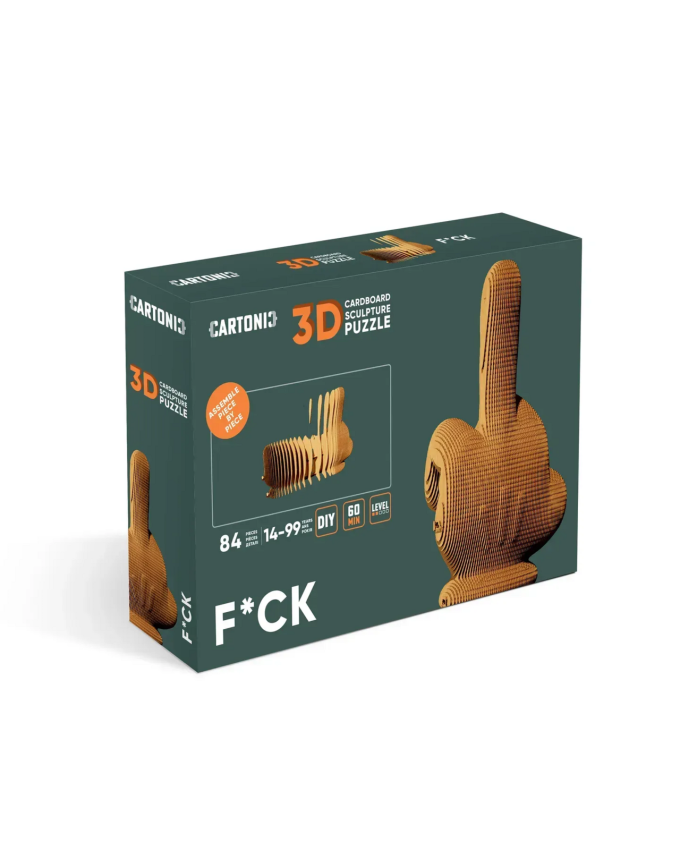 Картонный 3Д пазл "F*UCK"