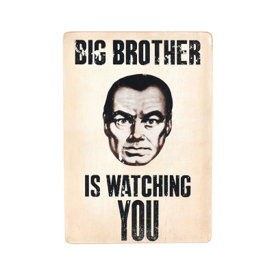 Дерев'яний постер "Big Brother is watching You"