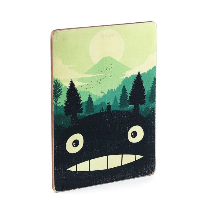 Деревянный постер "My Neighbor Totoro. Мой сосед Тоторо. Арт"