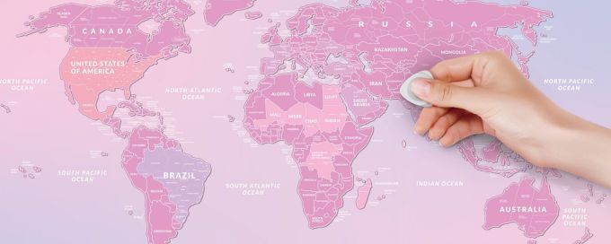 Cкретч Карта Мира Travel Map Love World