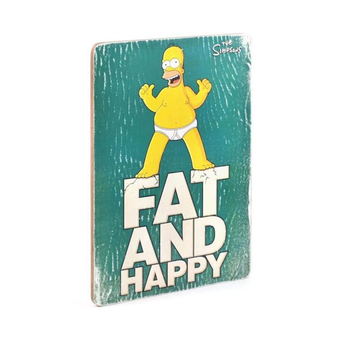 Деревянный постер "The Simpsons #11 Fat and Happy"