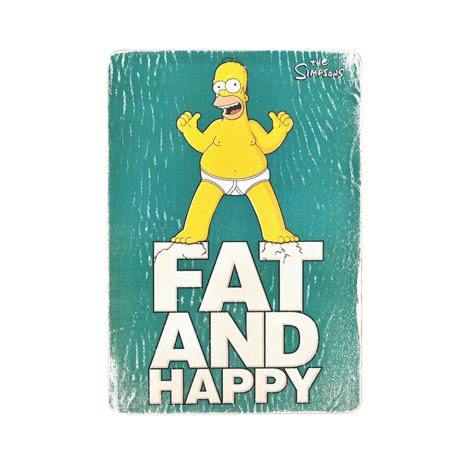 Деревянный постер "The Simpsons #11 Fat and Happy"