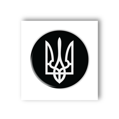 3D-стикер "Герб черно-белый"