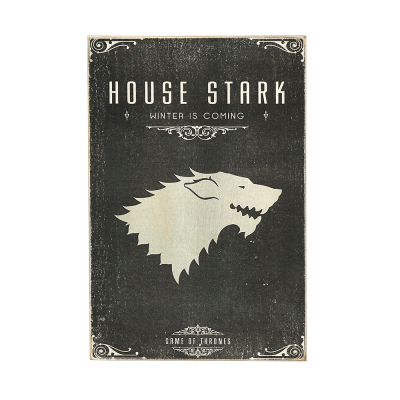 Дерев'яний постер "Game of Thrones # 19 Stark (black)"