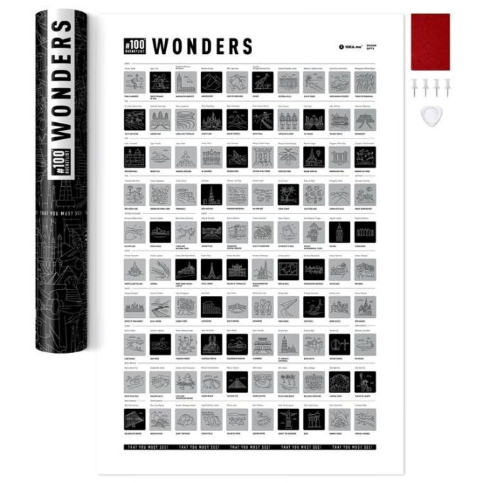Скретч постер  100 Wonders (100 Чудес Світу)